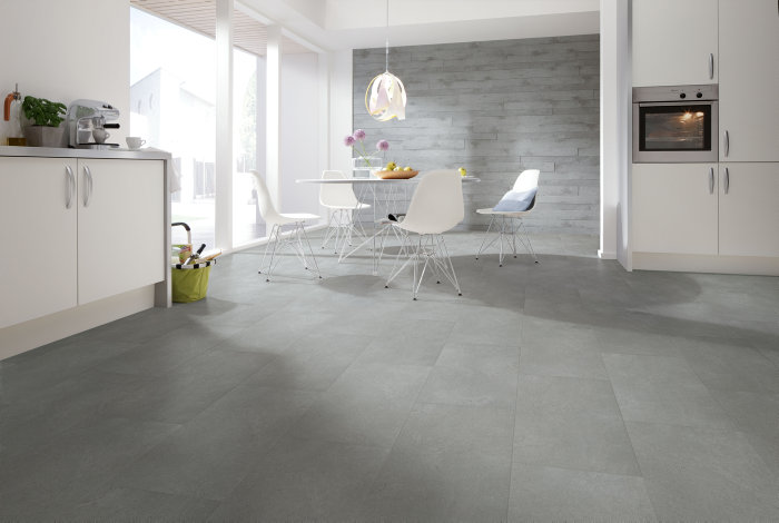 Moderna vinylgulv V-Solid Grey Sandstone